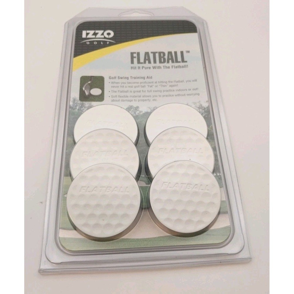 IZZO Golf FlatBall Pk of 6 Golf Swing Training Aid FB-401